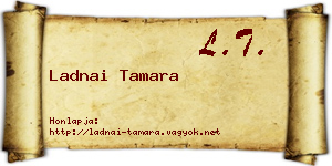 Ladnai Tamara névjegykártya